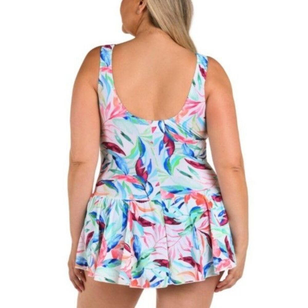 Maxine of Hollywood Women's Princess Seam One Piece Swimsuit Dress Size 20W NWT - Picture 2 of 9
